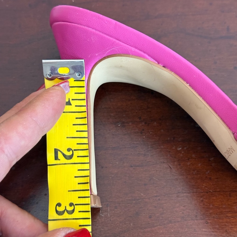 Marc Fisher “Demar” Fuchsia Bow Slide High heels in size 7 - Picture 11 of 11